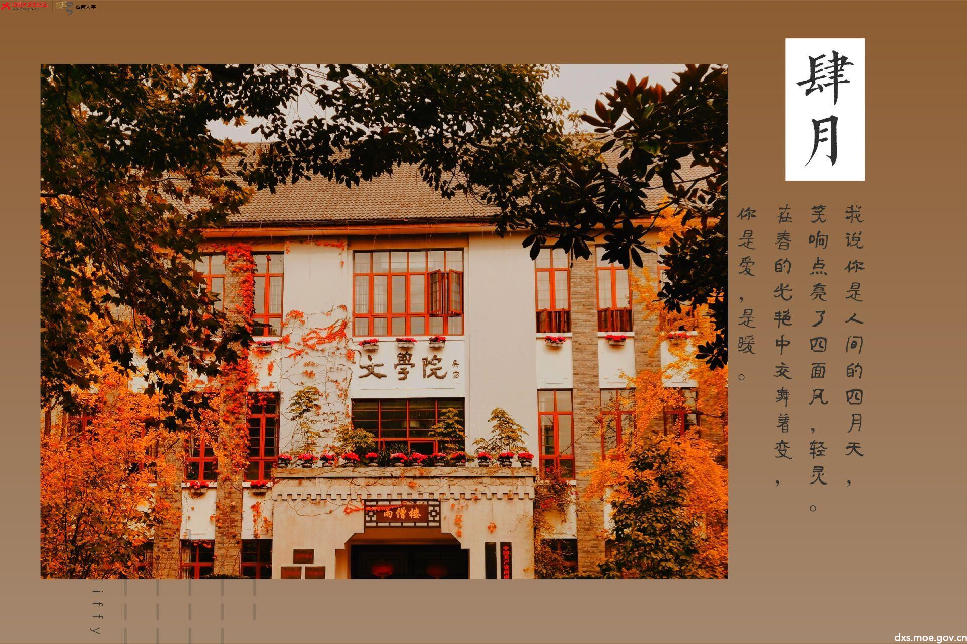 你是爱,是暖,是希望,你是人间四月天! - 西南大学 - 中国大学生在线