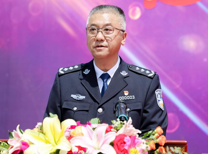 图5 河南省公安厅党委委员、学院党委书记王伟平致欢迎辞